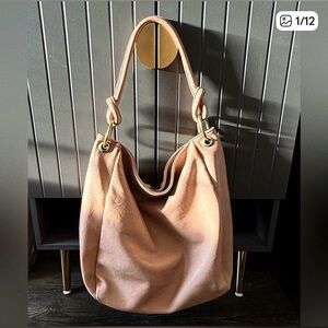 Antik Kraft Hobo Vegan Leather Bag Nude Color